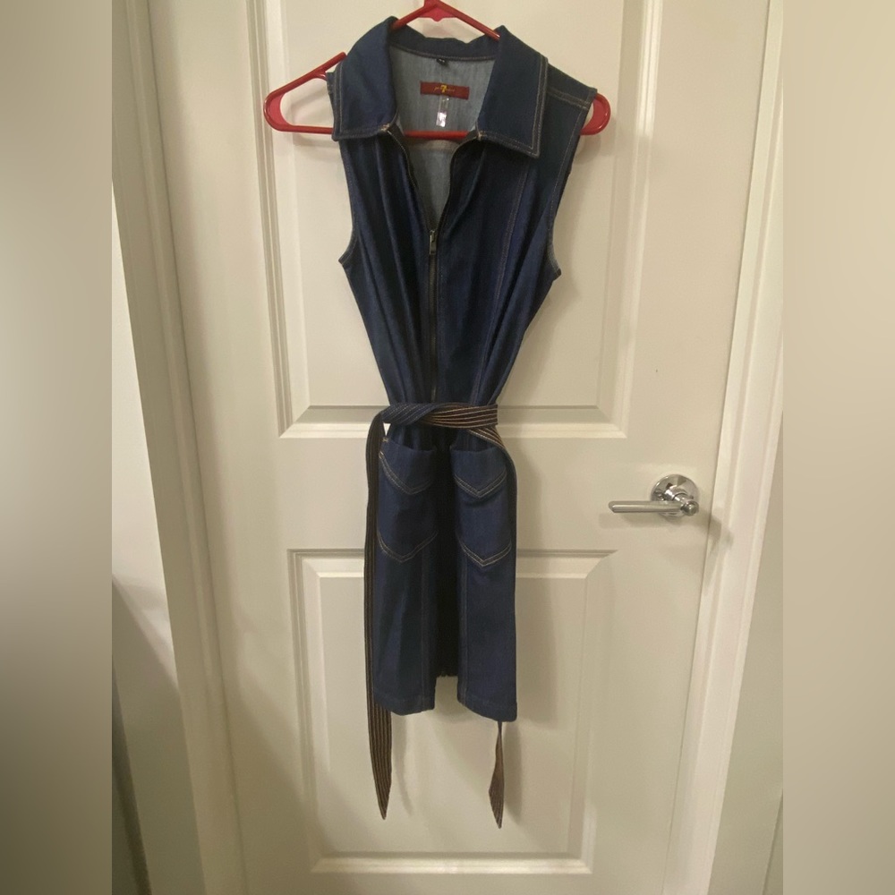 7 for All Mankind lightweight denim zip dress
